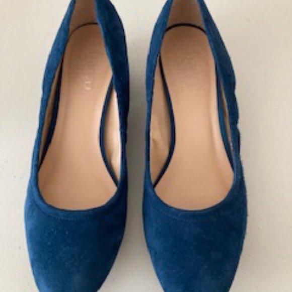 Franco Sarto Hartford Blue Suede Pump Size 8.5M - Picture 3 of 10